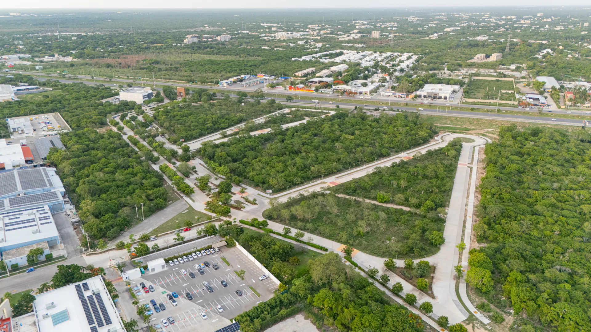 Vista aérea del corredor Mérida–Progreso